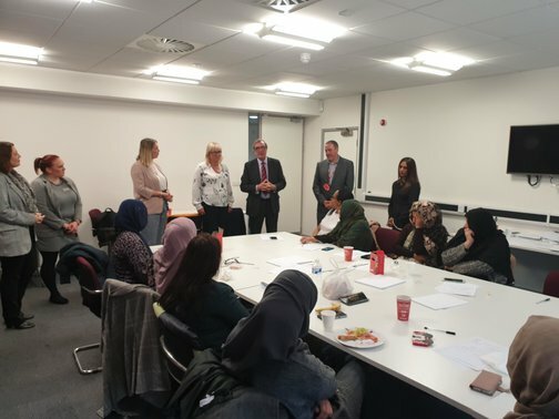 Engaging with participants at a recent People Plus event in Ladypool Road - June 2019.